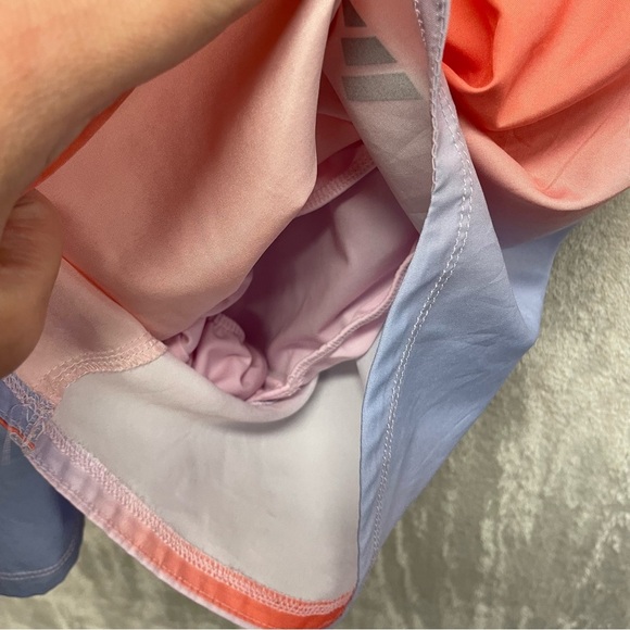 Girls lined adidas running activewear shorts pastel tie dye size 14 - Picture 3 of 5